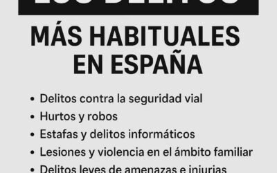 DELITOS MÁS FRECUENTES EN LOS PROCEDIMIENTOS PENALES EN ESPAÑA